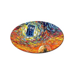 Tardis Starry Night Doctor Who Van Gogh Parody Sticker Oval (10 Pack) by Modalart