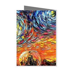 Tardis Starry Night Doctor Who Van Gogh Parody Mini Greeting Cards (pkg Of 8) by Modalart