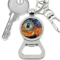 Tardis Starry Night Doctor Who Van Gogh Parody Bottle Opener Key Chain by Modalart