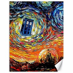 Tardis Starry Night Doctor Who Van Gogh Parody Canvas 18  X 24  by Modalart