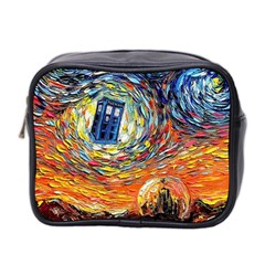 Tardis Starry Night Doctor Who Van Gogh Parody Mini Toiletries Bag (two Sides) by Modalart