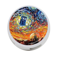 Tardis Starry Night Doctor Who Van Gogh Parody 4-port Usb Hub (two Sides) by Modalart