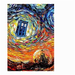 Tardis Starry Night Doctor Who Van Gogh Parody Small Garden Flag (two Sides) by Modalart