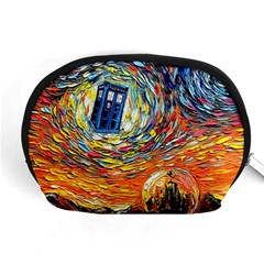 Tardis Starry Night Doctor Who Van Gogh Parody Accessory Pouch (medium) by Modalart