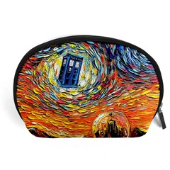 Tardis Starry Night Doctor Who Van Gogh Parody Accessory Pouch (large) by Modalart