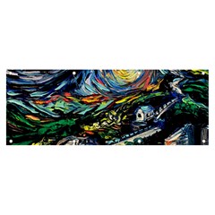 The Great Wall Nature Painting Starry Night Van Gogh Banner And Sign 8  X 3  by Modalart