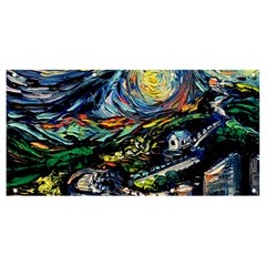 The Great Wall Nature Painting Starry Night Van Gogh Banner And Sign 8  X 4  by Modalart