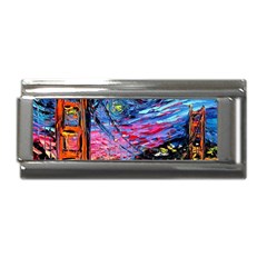 Golden Gate Bridge Starry Night Vincent Van Gogh Superlink Italian Charm (9mm) by Modalart