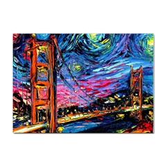 Golden Gate Bridge Starry Night Vincent Van Gogh Sticker A4 (100 Pack) by Modalart