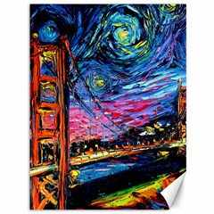 Golden Gate Bridge Starry Night Vincent Van Gogh Canvas 36  X 48  by Modalart