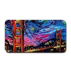 Golden Gate Bridge Starry Night Vincent Van Gogh Medium Bar Mat by Modalart