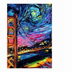 Golden Gate Bridge Starry Night Vincent Van Gogh Small Garden Flag (two Sides) by Modalart