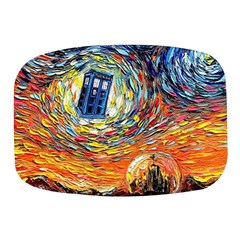 Tardis Starry Night Doctor Who Van Gogh Parody Mini Square Pill Box by Modalart