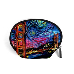 Golden Gate Bridge Starry Night Vincent Van Gogh Accessory Pouch (small) by Modalart