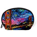 Golden Gate Bridge Starry Night Vincent Van Gogh Accessory Pouch (Large) Back