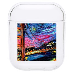 Golden Gate Bridge Starry Night Vincent Van Gogh Hard Pc Airpods 1/2 Case by Modalart