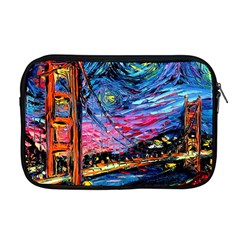 Golden Gate Bridge Starry Night Vincent Van Gogh Apple Macbook Pro 17  Zipper Case by Modalart