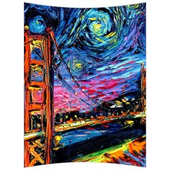 Golden Gate Bridge Starry Night Vincent Van Gogh Back Support Cushion by Modalart