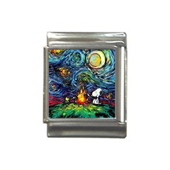 Dog Cartoon Starry Night Print Van Gogh Parody Italian Charm (13mm) by Modalart