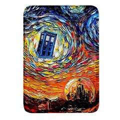 Tardis Starry Night Doctor Who Van Gogh Parody Rectangular Glass Fridge Magnet (4 Pack) by Modalart