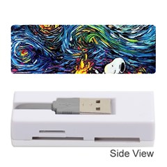 Dog Cartoon Starry Night Print Van Gogh Parody Memory Card Reader (stick) by Modalart