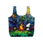 Dog Cartoon Starry Night Print Van Gogh Parody Full Print Recycle Bag (S) Front