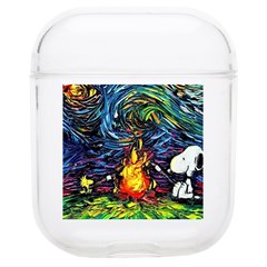 Dog Cartoon Starry Night Print Van Gogh Parody Soft Tpu Airpods 1/2 Case by Modalart