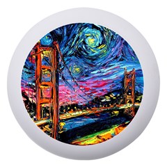 Golden Gate Bridge Starry Night Vincent Van Gogh Dento Box With Mirror by Modalart