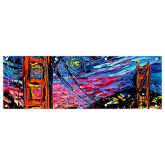 Golden Gate Bridge Starry Night Vincent Van Gogh Banner And Sign 9  X 3  by Modalart