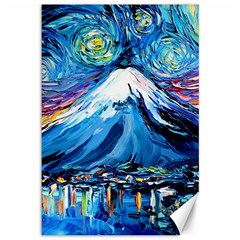 Mount Fuji Art Starry Night Van Gogh Canvas 12  x 18 