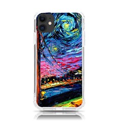 Golden Gate Bridge Starry Night Vincent Van Gogh Iphone 11 Tpu Uv Print Case by Modalart