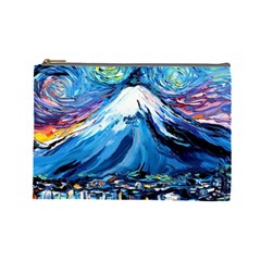 Mount Fuji Art Starry Night Van Gogh Cosmetic Bag (Large)