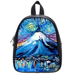 Mount Fuji Art Starry Night Van Gogh School Bag (Small)