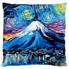 Mount Fuji Art Starry Night Van Gogh Standard Premium Plush Fleece Cushion Case (One Side)