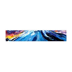 Mount Fuji Art Starry Night Van Gogh Premium Plush Fleece Scarf (Mini)