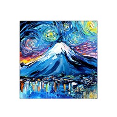 Mount Fuji Art Starry Night Van Gogh Satin Bandana Scarf 22  x 22 