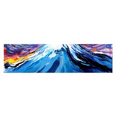 Mount Fuji Art Starry Night Van Gogh Oblong Satin Scarf (16  x 60 )