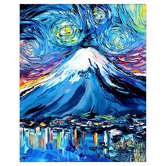 Mount Fuji Art Starry Night Van Gogh Drawstring Bag (Small)