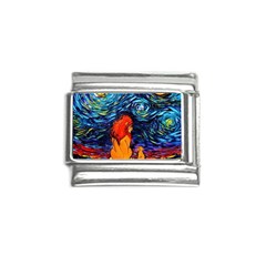 Lion Art Starry Night Van Gogh Italian Charm (9mm)