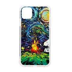 Dog Cartoon Starry Night Print Van Gogh Parody Iphone 11 Tpu Uv Print Case by Modalart