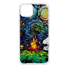 Dog Cartoon Starry Night Print Van Gogh Parody Iphone 14 Plus Tpu Uv Print Case by Modalart