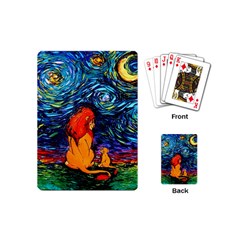 Lion Art Starry Night Van Gogh Playing Cards Single Design (mini)