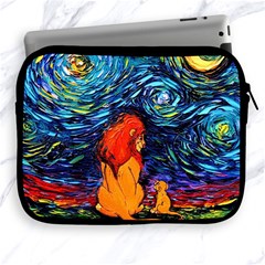 Lion Art Starry Night Van Gogh Apple Ipad 2/3/4 Zipper Cases by Modalart