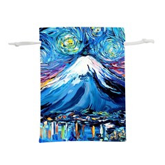 Mount Fuji Art Starry Night Van Gogh Lightweight Drawstring Pouch (S)