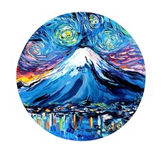 Mount Fuji Art Starry Night Van Gogh Mini Round Pill Box (pack Of 3) by Modalart