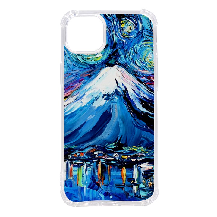 Mount Fuji Art Starry Night Van Gogh iPhone 14 Plus TPU UV Print Case