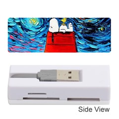 Red House Dog Cartoon Starry Night Memory Card Reader (stick) by Modalart