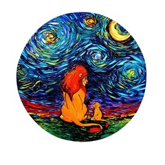 Lion Art Starry Night Van Gogh Mini Round Pill Box (pack Of 3) by Modalart