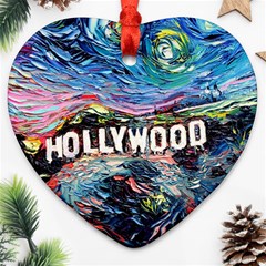 Hollywood Art Starry Night Van Gogh Ornament (heart)