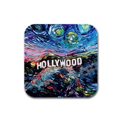 Hollywood Art Starry Night Van Gogh Rubber Square Coaster (4 Pack) by Modalart